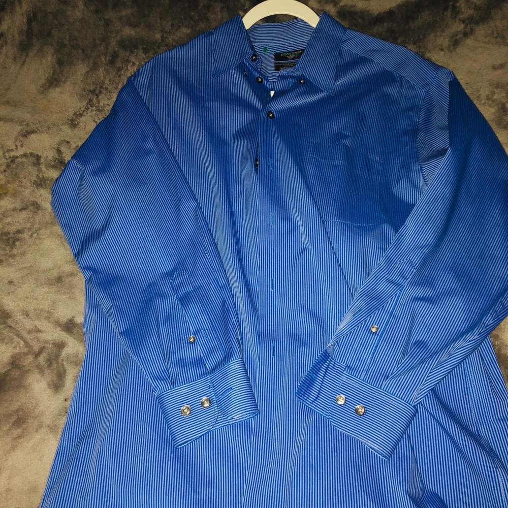 Blue button up